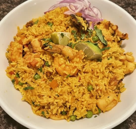 Arroz Con Mariscos.